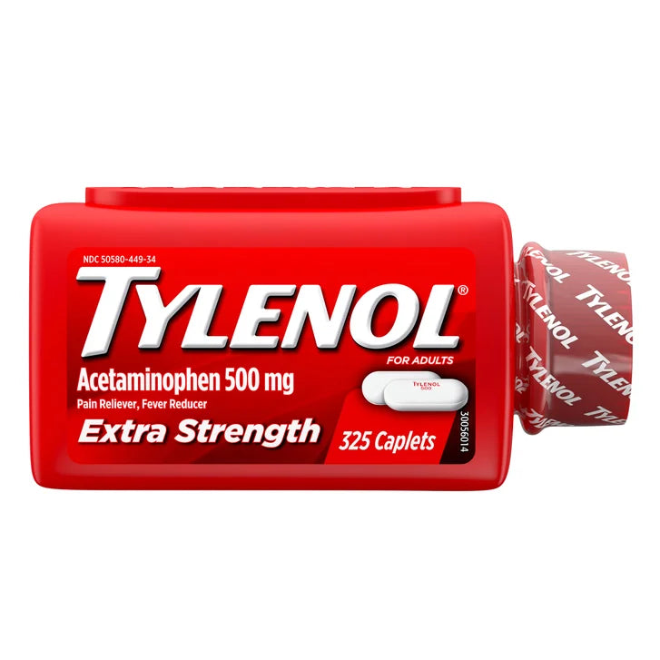 Tylenol Extra Strength Acetaminophen 500 mg, Fever Reducer & Pain Reliever, 325 Caplets