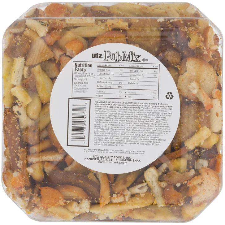Utz Pub Crunchy Snack Mix, 44 oz