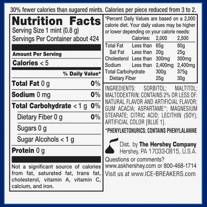 Ice Breakers Mints, Cool Mint, 1.5 oz, 8-count