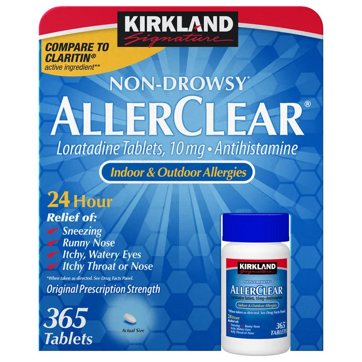 Kirkland Signature Non-Drowsy AllerClear Antihistamine 10 mg., 365 Tablets