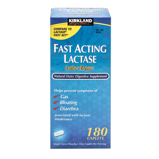 Kirkland Signature Fast Acting Lactase, 180 Caplets