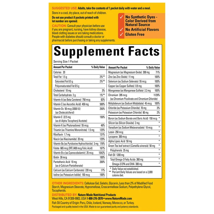 Nature Made Diabetes Health Pack, 60 Packets