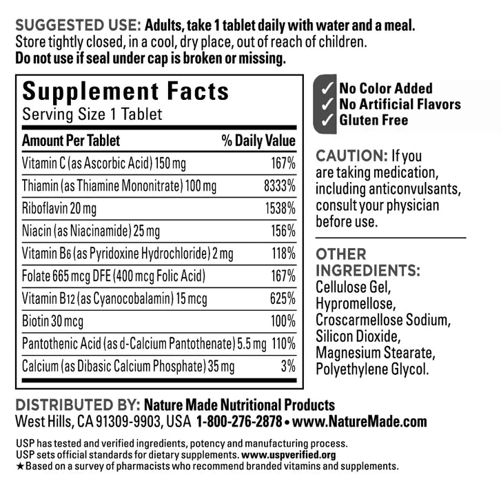 Nature Made Super B-Complex, 460 Tablets