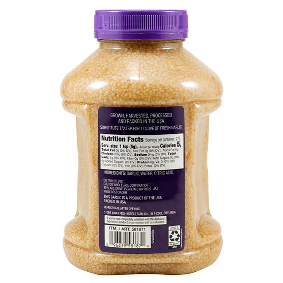 Kirkland Signature, Minced California Garlic, 48 oz