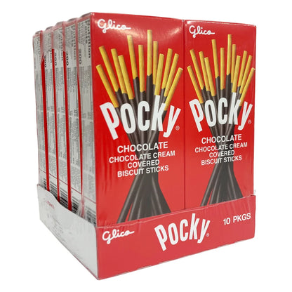 Pocky Cream Covered Biscuit Sticks, Chocolate, 1.41 oz, 10-count