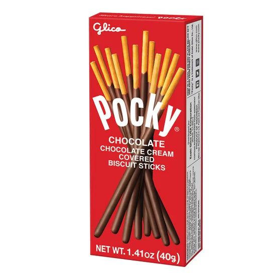 Pocky Cream Covered Biscuit Sticks, Chocolate, 1.41 oz, 10-count