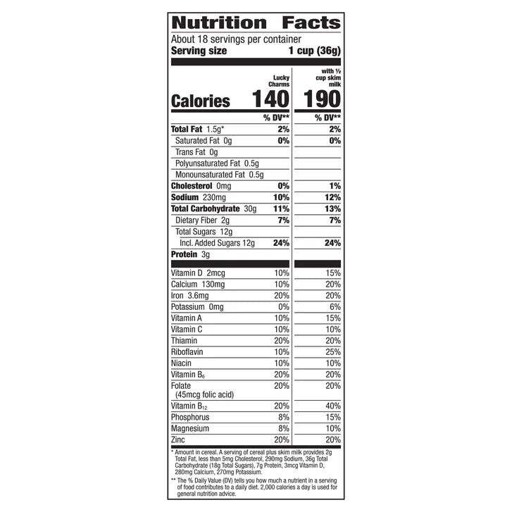 General Mills Lucky Charms Cereal, 23 oz, 2-count