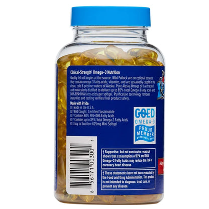 Pure Alaska Omega-3 Clinical Strength 500 mg. EPA & DHA, 180 Mini Softgels