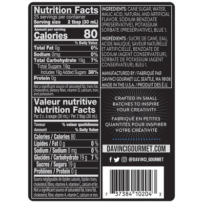 DaVinci Classic Syrup, Blue Raspberry, 25.4 oz