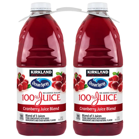 Kirkland Signature, Ocean Spray Cranberry Premium 100% Juice, 96 fl oz, 2-Count