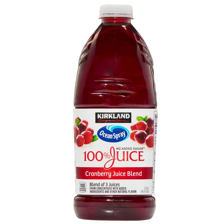 Kirkland Signature, Ocean Spray Cranberry Premium 100% Juice, 96 fl oz, 2-Count