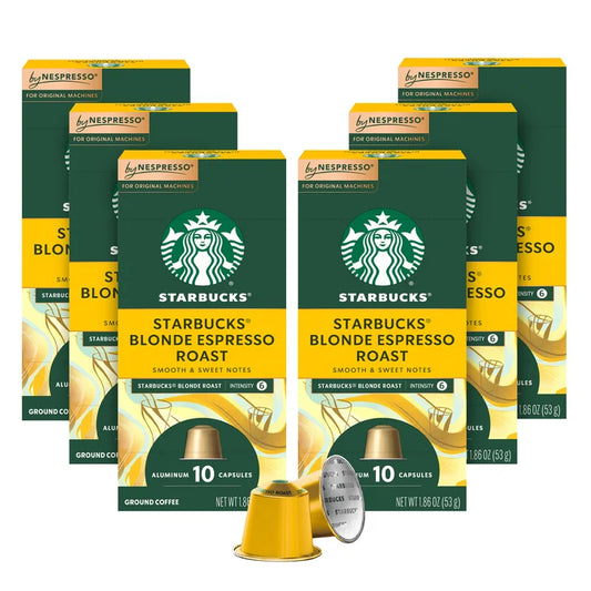 Starbucks by Nespresso Blonde Espresso Roast Capsules, 60 Count