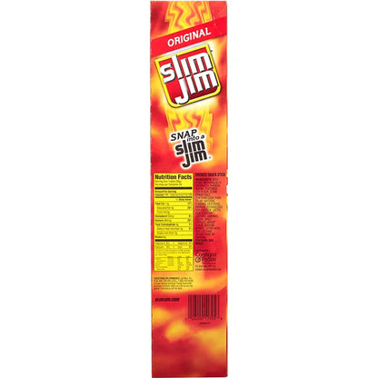 Slim Jim Smoked Snack Stick, Original, 0.97 oz, 24-count