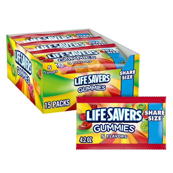 Life Savers Share Size Gummies, 5 Flavors, 4.2 oz, 15-count
