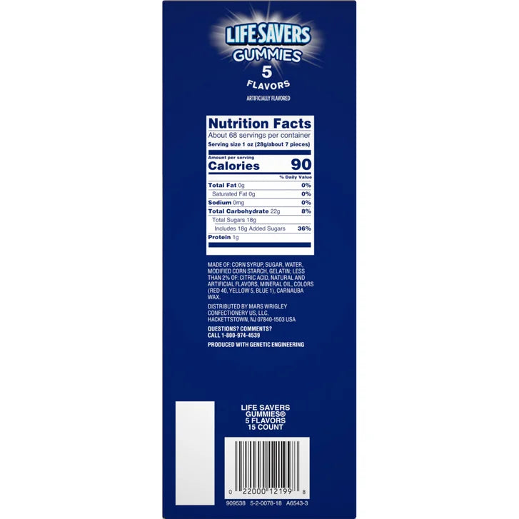 Life Savers Share Size Gummies, 5 Flavors, 4.2 oz, 15-count