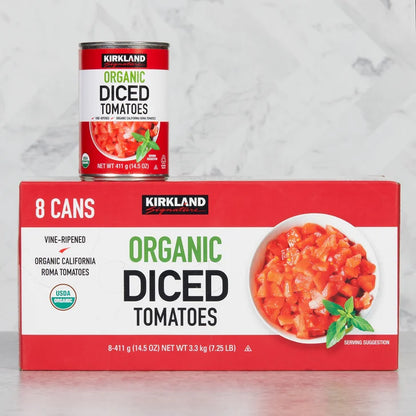 Kirkland Signature, Organic Diced Tomatoes, 14.5 oz, 8-Count