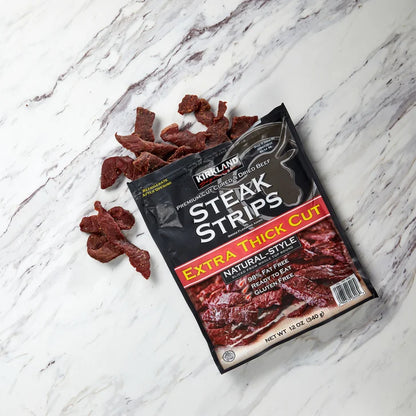 Kirkland Signature Premium Extra Thick Steak Strips, 12 oz