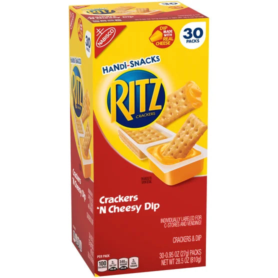 Ritz Crackers Handi-Snacks, Crackers 'N Cheese Dip, 0.95 oz, 30-Count