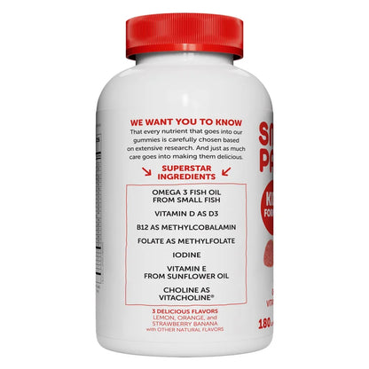 SmartyPants Kids Formula Multivitamin, 180 Gummies