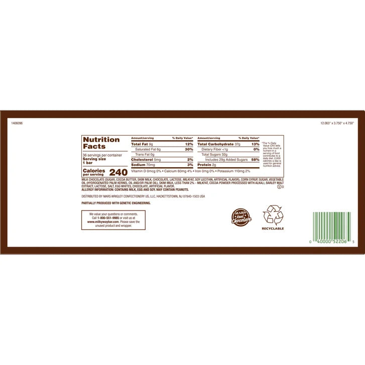 Milky Way Full Size Chocolate Candy, Caramel, 1.84 oz, 36-count
