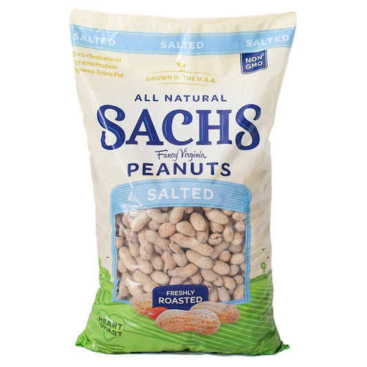 Sachs Fancy Virgina In-Shell Peanuts, Salted, 80 oz