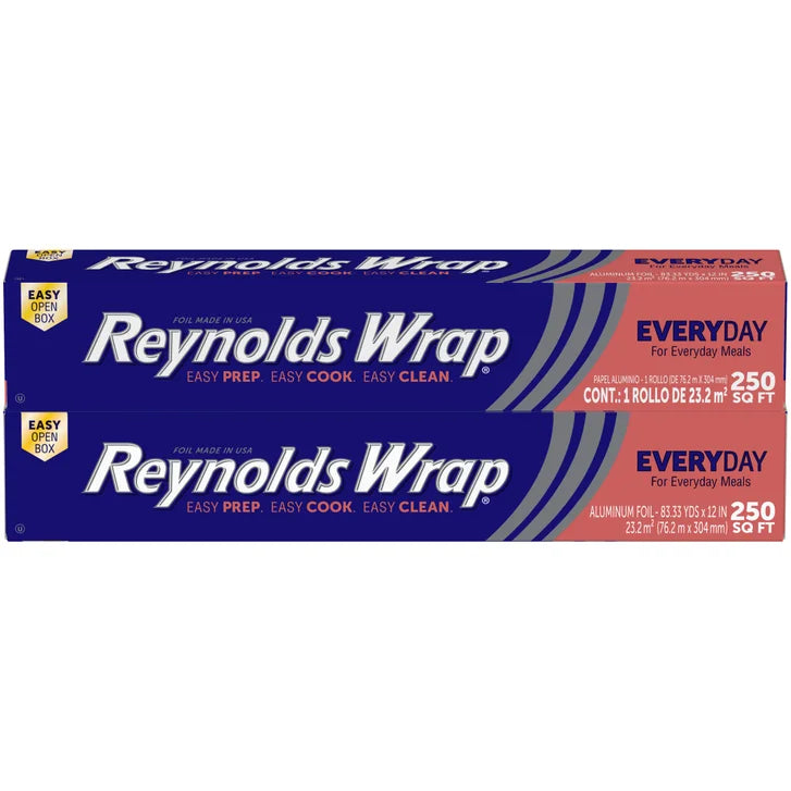 Reynolds Wrap Aluminum Foil, 12" x 83.33 yd, 2-count
