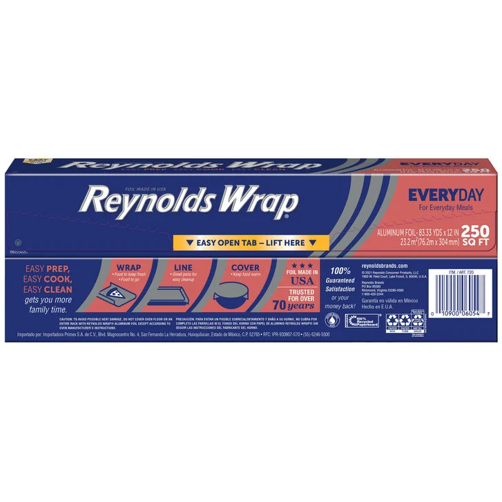 Reynolds Wrap Aluminum Foil, 12" x 83.33 yd, 2-count