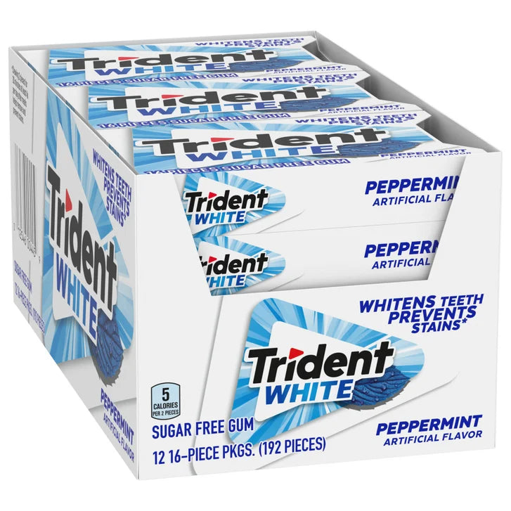 Trident White, Peppermint, 12-count
