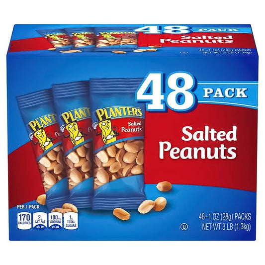 Planters, Salted Peanuts, 1 oz, 48-count