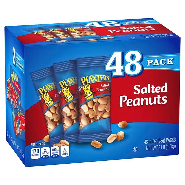 Planters, Salted Peanuts, 1 oz, 48-count