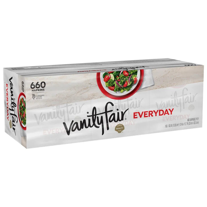 Vanity Fair Everyday Napkin, 2-Ply, 110-count, 6-pack