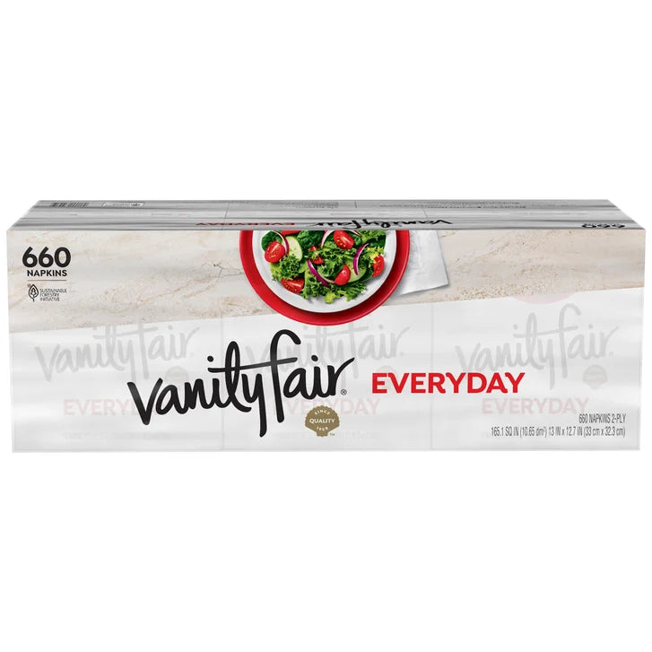 Vanity Fair Everyday Napkin, 2-Ply, 110-count, 6-pack