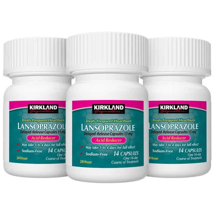Kirkland Signature Lansoprazole 15 mg. Acid Reducer, 42 Capsules