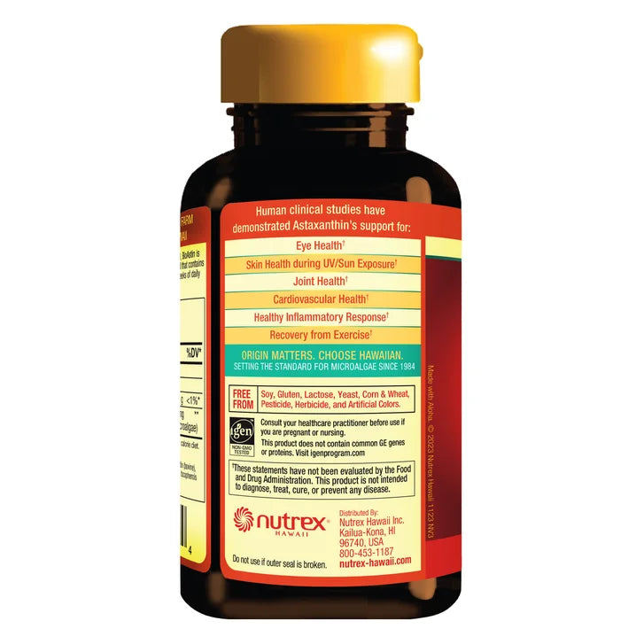 BioAstin Hawaiian Astaxanthin 12 mg., 120 Soft Gels