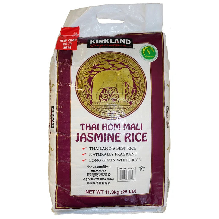 Kirkland Signature, Thai Hom Mali Jasmine Rice, 25 lbs