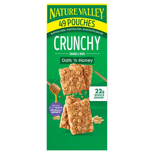 Nature Valley Crunchy Granola Bar, Oats 'n Honey, 1.49 oz, 49-count
