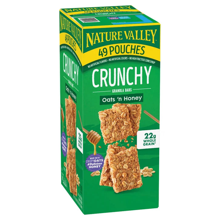 Nature Valley Crunchy Granola Bar, Oats 'n Honey, 1.49 oz, 49-count