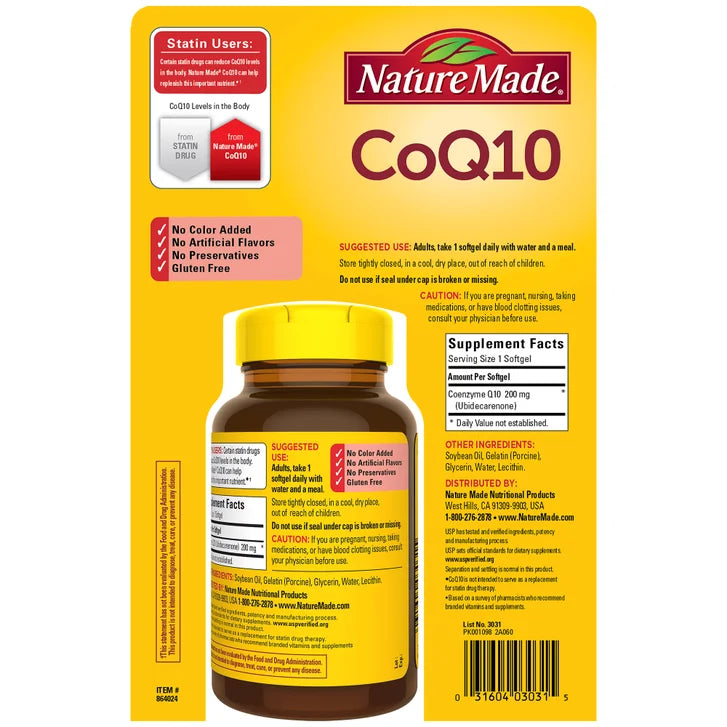 Nature Made CoQ10 200 mg., 140 Softgels