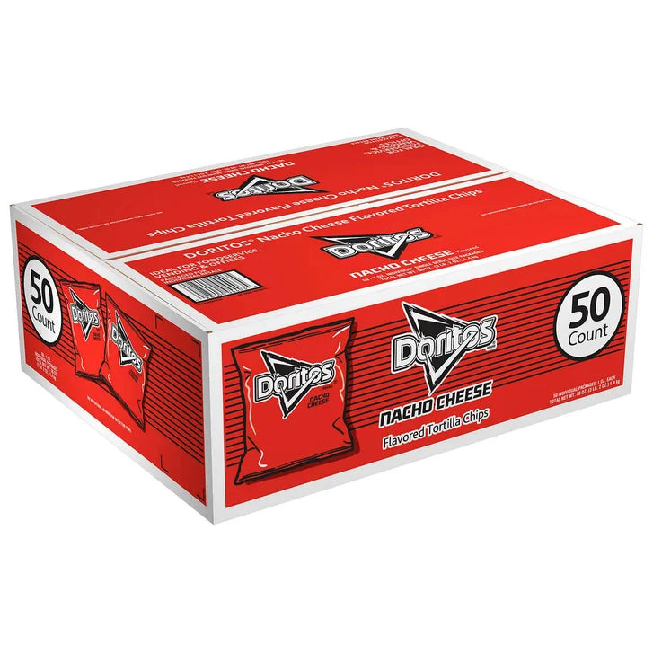 Doritos Tortilla Chips, Nacho Cheese, 1 oz, 50-count