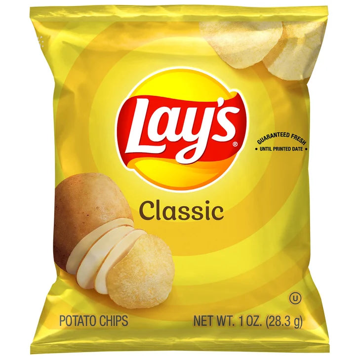 Lay's Potato Chips, Classic, 1 oz, 50-count