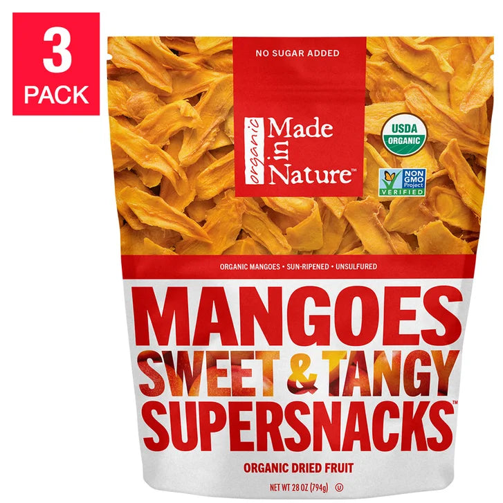 Made in Nature USDA Organic Dried Mangos 28 oz 3-pack