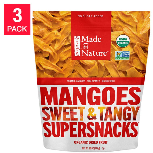 Made in Nature USDA Organic Dried Mangos 28 oz 3-pack