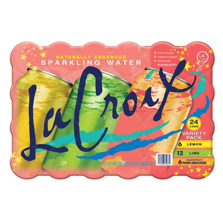LaCroix Sparkling Water, Variety Pack, 12 fl oz, 24-count