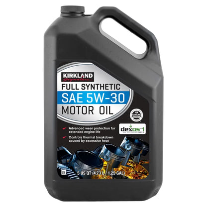 Kirkland Signature 5W-30 Full Synthetic Motor Oil, 5-quart, 2-pack