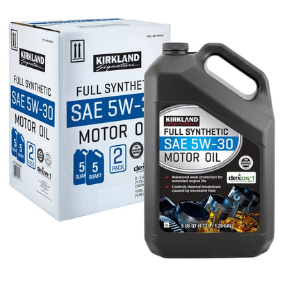 Kirkland Signature 5W-30 Full Synthetic Motor Oil, 5-quart, 2-pack