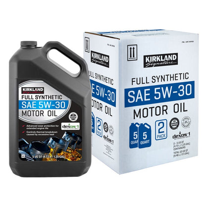 Kirkland Signature 5W-30 Full Synthetic Motor Oil, 5-quart, 2-pack