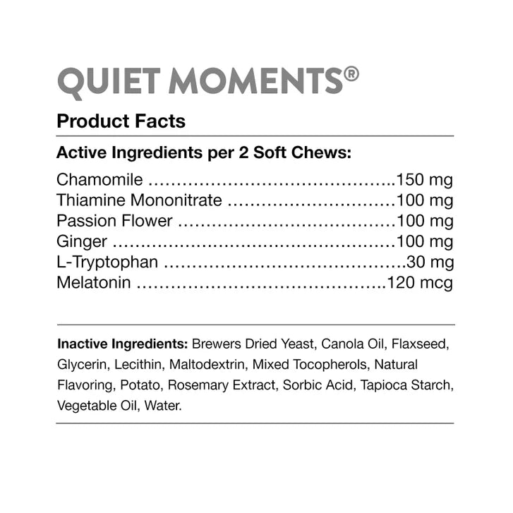 NaturVet Quiet Moments Calming Aid Soft Chew Supplements for Dogs, 240-count